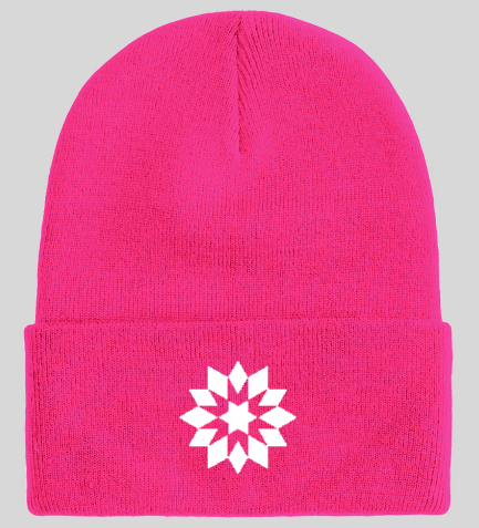 Embroidered Quilt Block Beanie